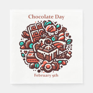 Serviette En Papier 9 février - Journée du chocolat