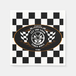Serviette En Papier à damiers Drapeau Sports Voiture Course Parties Fo