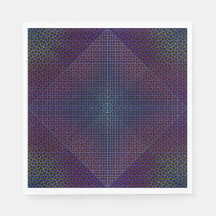 Serviette En Papier à damiers motif net 01 Black BG