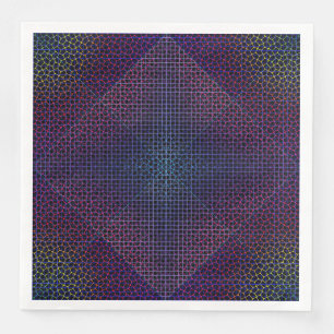 Serviette En Papier à damiers motif net 01 Black BG