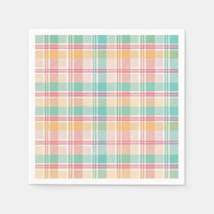 Serviette En Papier À damiers multicouleur