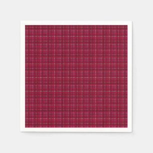 Serviette En Papier À damiers rouge Tartan