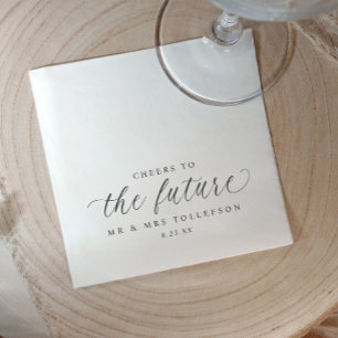 Serviette En Papier À la future union de mariage, fiançailles ou enter