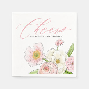 Serviette En Papier À la mariée future Shower de mariage printanier