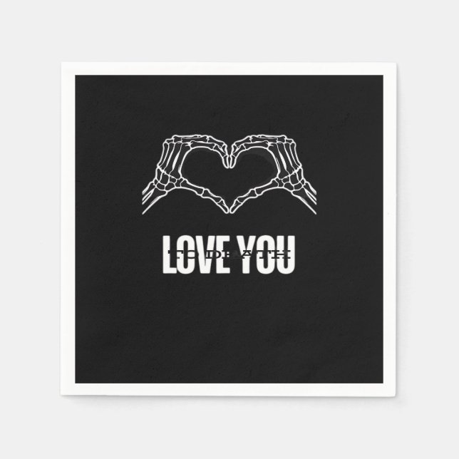 Serviette En Papier À la mort - Skeleton Heart Mains Classique (Devant)