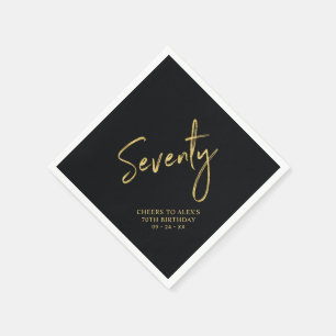 Serviette En Papier À la santé de 70 ans 70e fête d'anniversaire mo