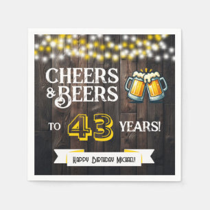 Serviette En Papier À la santé et aux bières pour les 43 ans de la fêt