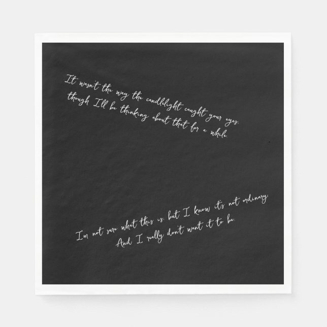 Serviette En Papier A Letter Few Days After a First Date (Devant)