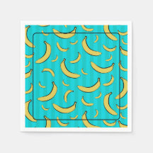 Serviette en papier à motif de banane