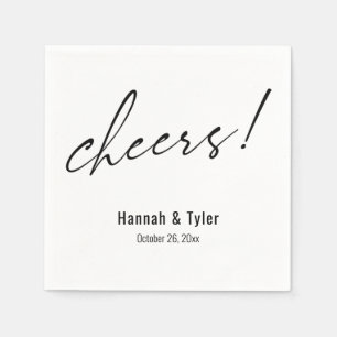Serviette En Papier À votre santé !  Typographie de mariage simple et 
