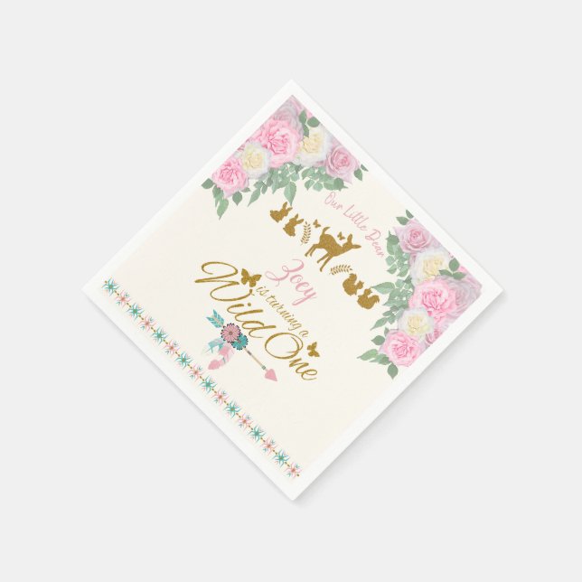 Serviette En Papier A Wild One - Premier anniversaire (Coin)