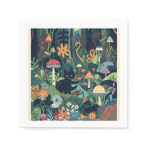 A woodland scene napkin