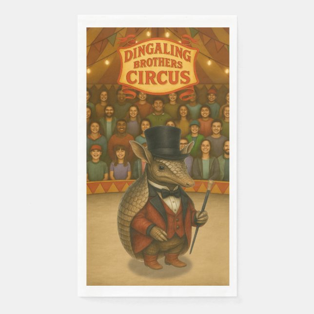 Serviette En Papier Aardvark ringmaster (Devant)