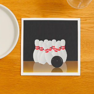 Serviette En Papier Abattage de tous les quilles au bowling