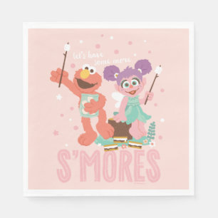Serviette En Papier Abby Cadabby & Elmo   Allons avoir d'autres morses