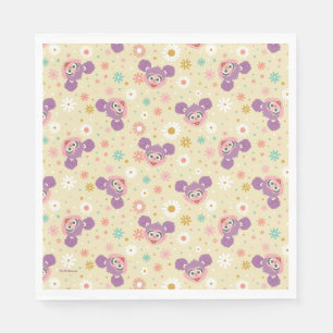 Serviette En Papier Abby Cadabby   Motif de face de fleurs