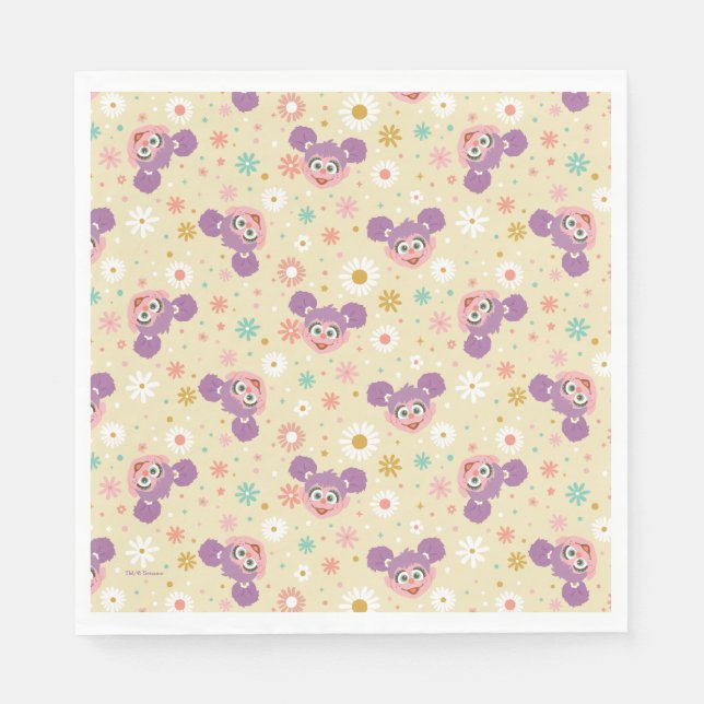 Serviette En Papier Abby Cadabby | Motif de la face de fleurs (Devant)