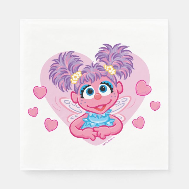 Serviette En Papier Abby Cadabby Valentine Hearts Graphisme (Devant)
