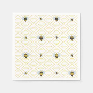 Serviette En Papier Abeille aquarelle Motif