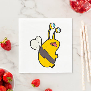 Serviette En Papier Abeille extraterrestre