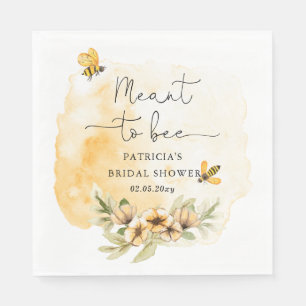 Serviette En Papier Abeille Fleurie Mariage Chérie