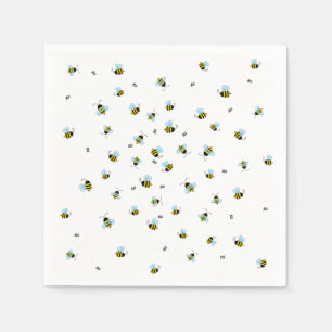 Serviette En Papier Abeilles bourdonnantes mignonnes Insectes Jardin b