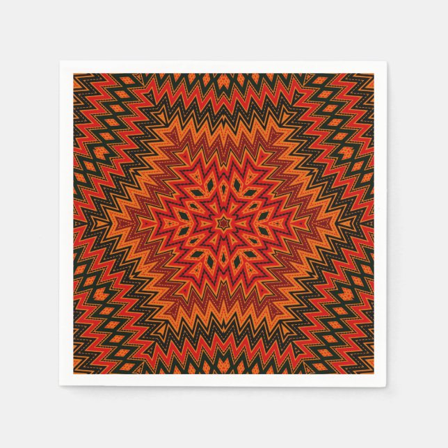 Serviette En Papier Abstract modern mosaic kaleidoscopic (Devant)