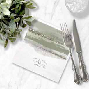 Serviette En Papier Abstract Paint Strokes Wedding We Do ID886