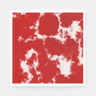 Serviette En Papier Abstrait rouge et blanc
