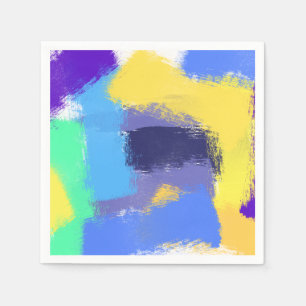 Serviette En Papier Abstraits traits de brosse dynamiques