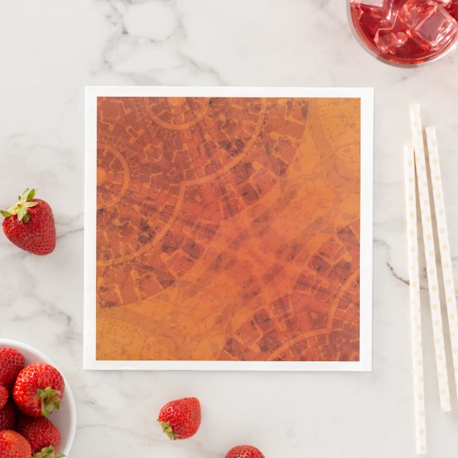 Serviette En Papier Acceptation | Médaillons de saumons rouges orange  (En situation)