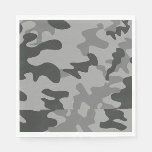 Serviette En Papier Accessoires Camouflage Grey