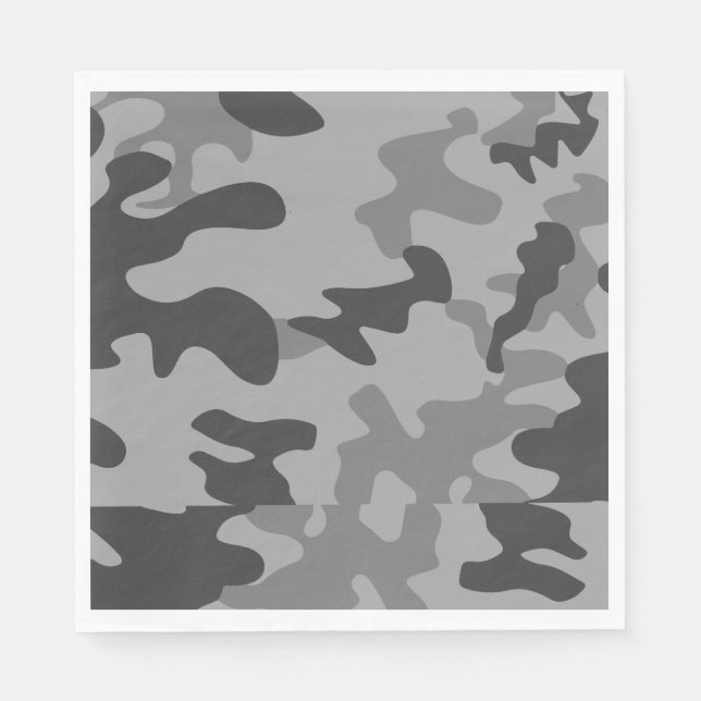 Serviette En Papier Accessoires Camouflage Grey (Devant)