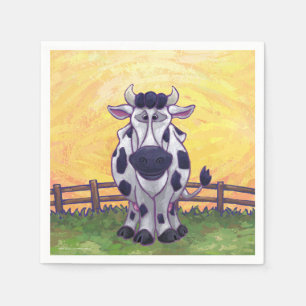 Serviette En Papier Accessoires Cuisine Cute Cow