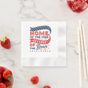 Serviette En Papier Accueil De La Liberté À Cause Du Courageux