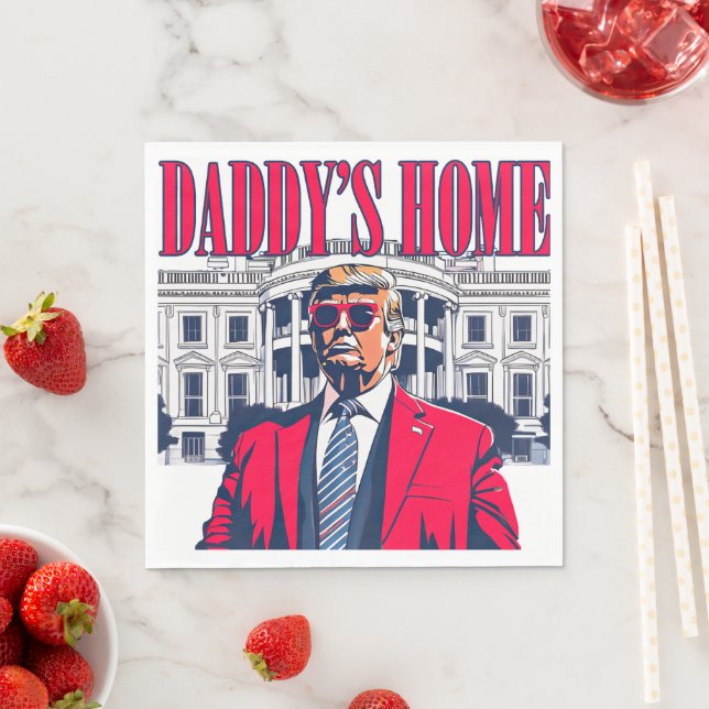 Serviette En Papier Accueil de papa Trump Whitehouse Patriotic (En situation)