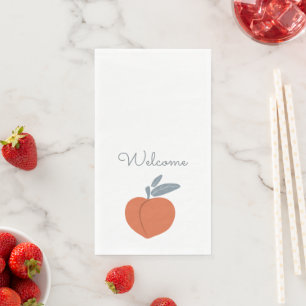 Serviette En Papier Accueil Fruits de Pêche