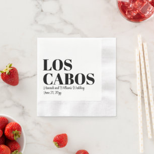 Serviette En Papier Accueil Mariage Destination Personnalisé Los Cabos