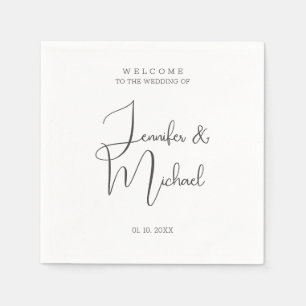 Serviette En Papier Accueil minimaliste Mariage moderne