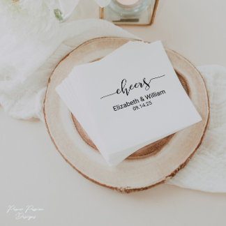 Serviette En Papier Accueil personnalisé Cocktail Mariage Napktail