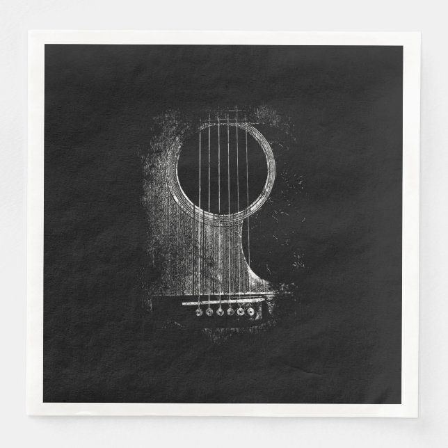 Serviette En Papier Acoustic Guitar Player (Devant)