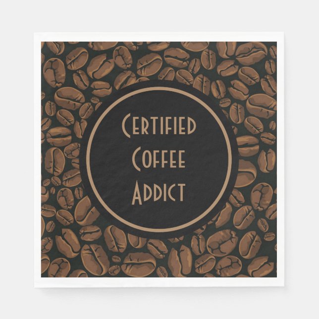 Serviette En Papier Addict certifié au café (Devant)