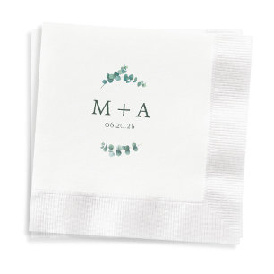 Serviette En Papier Adélaïde Mariage Monogramme