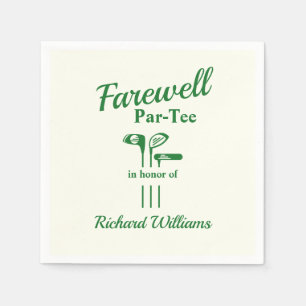 Serviette En Papier Adieu Retraite Golf Clubs Theme Par Tee