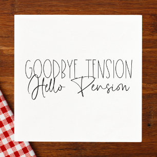 Serviette En Papier Adieu Tension Bonjour Pension Fête de Retraite