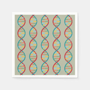 Serviette En Papier ​ ADN ​ milieu du siècle Moderne Biologie STEM Gri