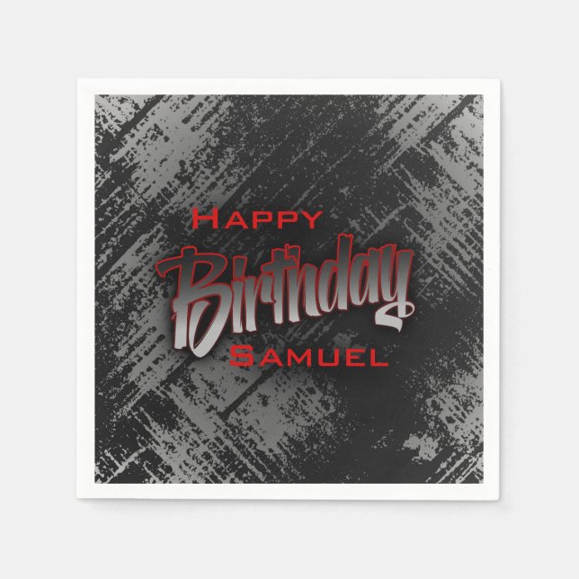 Serviette En Papier Ado Boy Anniversaire (Devant)