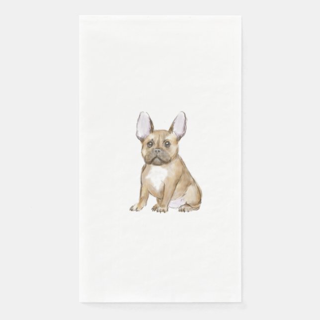 Serviette En Papier Adorable french bulldog puppy (Devant)