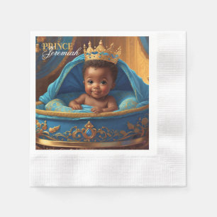 Serviette En Papier Adorable Prince africain Baby shower royal / Anniv