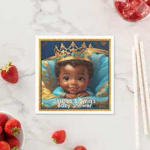 Serviette En Papier Adorable Prince africain Baby shower royal / Anniv